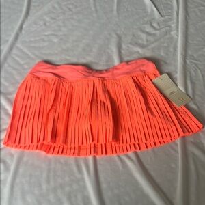 NWT lululemon Neon Pink Orange Pleat to Street Skirt II size 8